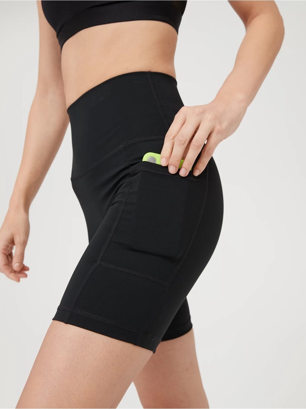 OFFLINE by Aerie Goals Pocket High-Waisted 7” Bike Shorts Women’s Sz S 🖤✨